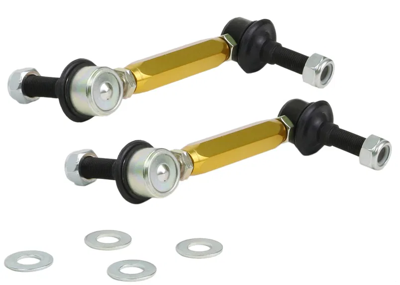 KLC180-135 – WHITELINE Stabilizer Bar Link Kit, Direct Fit Yellow 12 Millimeter Stud 135-160 Millimeter Adjustment Ra...